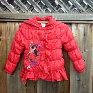 Disney "Elena Of Avalor" Size 5/6 Puffer Jacket